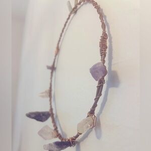 Amethyst & quartz Crystal Crown Tiara
